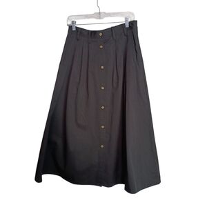 Baxter & Weils - Vintage Black Button Up Skirt -= Size 12